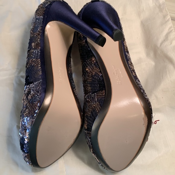 SALVATORE FERRAGAMO Colorblock Sequin Pumps - Picture 8 of 14